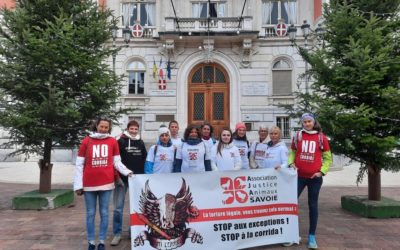 Manifestation à Chambéry pour l’interdiction de la corrida